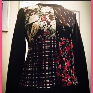 NWT Sam Edelman black long sleeves women blouse,  size XS, unique design